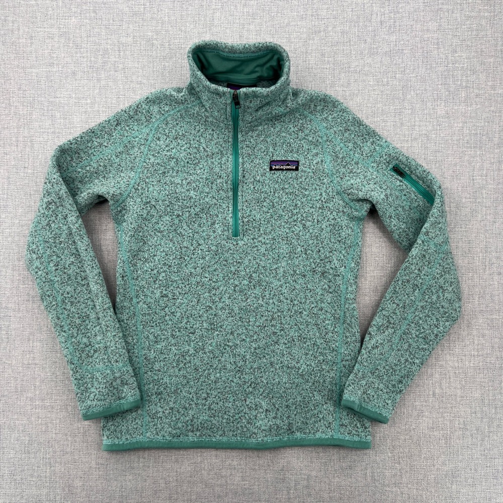 Patagonia Better Sweater 1/4 Zip Fleece Women Small Distilled Green Gorpcore